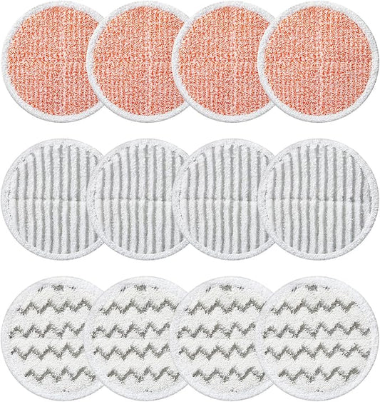 12 Pack 2124 Steam Mop Replacement Pads Compatible with Bissell Spin-Wave Hard Floor Spin Mop Cleaner 20393,20399,23157,23159