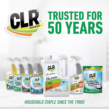 CLR Brands Calcium, Lime & Rust Remover with Cling, 22 oz. Spray Bottle, Adheres to Hard-to-Reach Surfaces, Blasts Calcium, Dissolves Lime Deposits, Zaps Stubborn Rust Stains and Hard Water Deposits