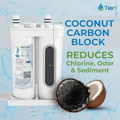 Tier1 RWF1031 WF2CB Refrigerator Water Filter | Replacement for PureSource2 WF2CB & EWF01 Fridge Filter - Up to 18 Months Supply | Easy Install | Odor Control | Clean & Great Tasting Water (3-pk)