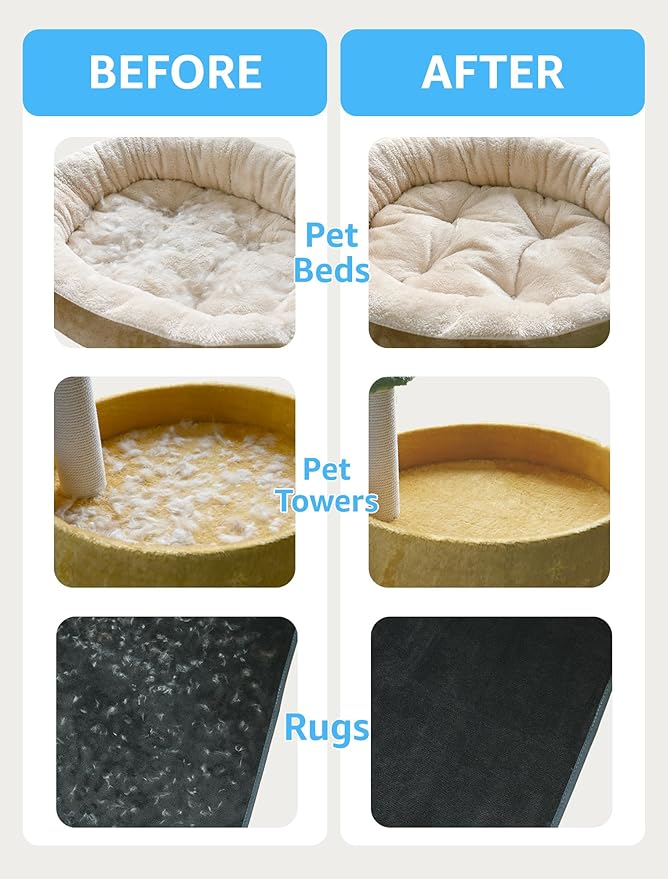 2 PCS Pet Hair Removal Tool - Lint Remover, Carpet Scraper & Shaver for Carpets - Dog & Cat Hair Remover with Carpet Rake for Car,Rugs,Couch,Furniture - Fur Cleaner Tool