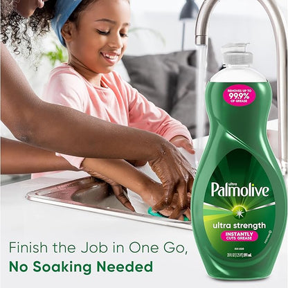 Palmolive Ultra Strength Liquid Dish Soap, Original Green, 20 Fluid Ounce(Packaging May Vary)