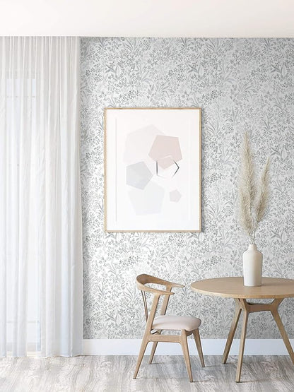 Heroad Boho Peel and Stick Wallpaper Floral Wall Paper Leaf Contact Paper for Cabinet Drawer Liner Removable Self Adhesive Wallpaper Stick on Walls Waterproof Vinyl Roll 15.5''x393''