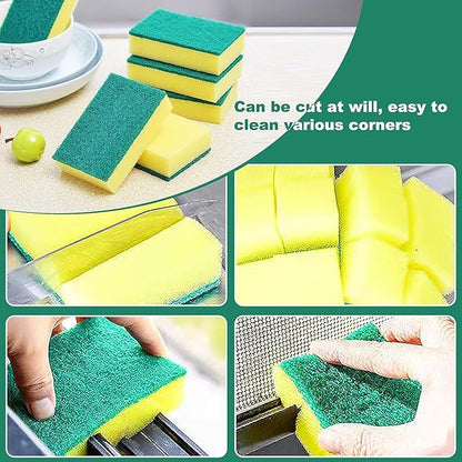 Individually Wrapped Sponges, Kitchen Dishwashing Sponge Bulk, Non Scratch Dishes Scouring Pad Dishcloth, Odor-Free Sponge Wipes for Household Cleaning Dishes Travel Apartments (1000 Pack)