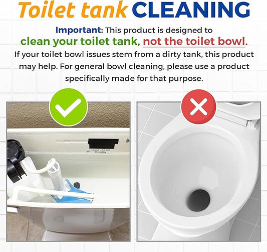Bastion Toilet Tank Cleaner - 6-Uses. (*Not For Toilet Bowl*) Removes Rust, Mineral Deposits, Hard Water Stains, & Calcium Build Up. Contains 6 X 8oz Single Use Packets