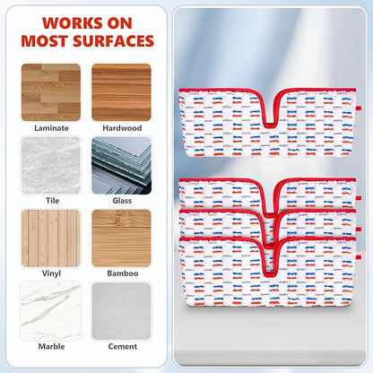 4 Pack Mop Refill Pads Compatible with O-Cedar ProMist MAX Spray Mop Reusable Pads Refills Microfiber Replacement Heads Dry Wet Use Double Sided Machine Washable for All Surface Floor Cleaning