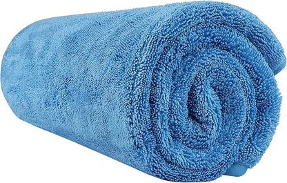HOMEXCEL Professional Car Drying Towel (36"x 24") with Twisted-Loop Technology, 1200GSM for a Streak-Free Finish – Microfiber Towels for Cars, Trucks, SUVs, RVs and Motorcycles, Blue