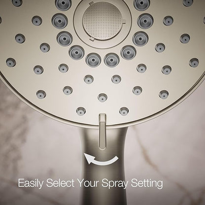 KOHLER K-22165-G-BN Forte® Multifunction Hand Shower Head, Handheld Showerhead with 3 Spray Settings, 1.75 GPM, Vibrant Brushed Nickel