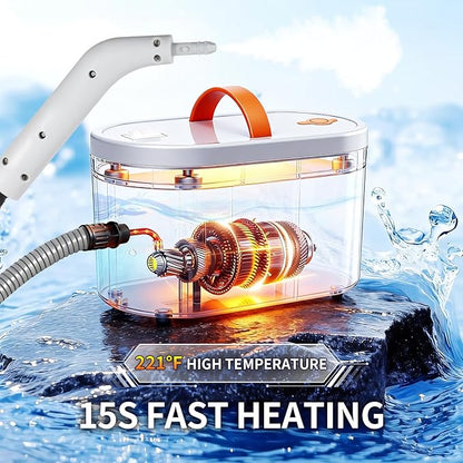 Steam Cleaner for Home, Portable Handheld Steamer for Cleaning, 15s-Fast Heat-Up,steamer for car detailing,Home, Kitchen, Bathroom, Tile, Grout, Floor