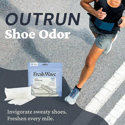 Fresh Wave Shoe Deodorizer, 1 Pack (2 Count) – Natural & Safe Shoe Freshener for All Types of Shoes, Long-Lasting and Reusable, Odor Eliminator for Strong Odor, Easy-to-Use Shoe Smell Remover