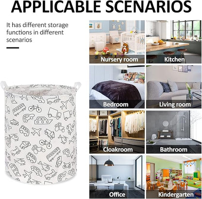 Collapsible Laundry Basket in Bedroom Waterproof Laundry Hamper in Bathroom Large Laundry Bag in College Dormitory Cloakroom Livingroom Nursery Organizer Toy Bin