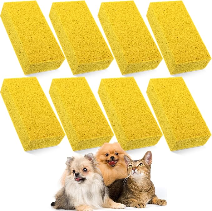 Jingmore 8 Pack Pet Hair Lifter Remover Sponge Cat and Dog and Other Pet Hair from Furniture, Carpet, Bedding and Clothing, Removal Tool, 5.91 x 2.76 x 1.57 Inches