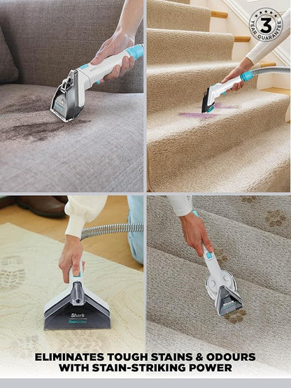 Shark PX200 StainStriker Portable Carpet & Upholstery Cleaner, Spot, Stain, & Odor Eliminator, Perfect for Pets, Carpet, Area Rugs, Couches, Upholstery, Cars & More, Navy (Renewed)