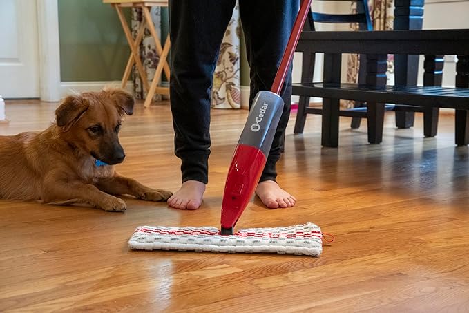 O-Cedar ProMist MAX Spray Mop, PMM with 3 Extra Refills, Red