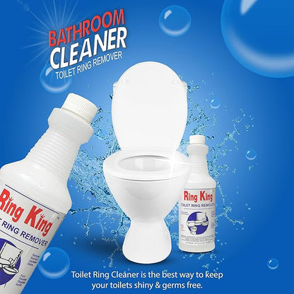 Amazon Brand - Ring King Toilet Bowl Cleaners | Toilet Bowl Cleaner Liquid 32oz Fast Acting Bathroom Cleaner For Calcium, Water, Rust, Red Clay & Lime Stains – No Scrubbing (Pack of 2)