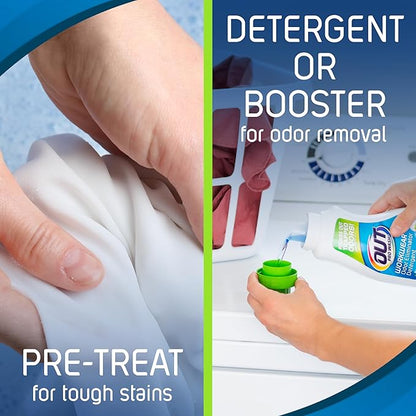 OUT ProWash Workwear Stain Remover Laundry Detergent and Odor Eliminator, Great for Work Clothes, Uniforms, Active Wear, and More, Made in the USA, 22 Ounce Bottle, 2-Pack