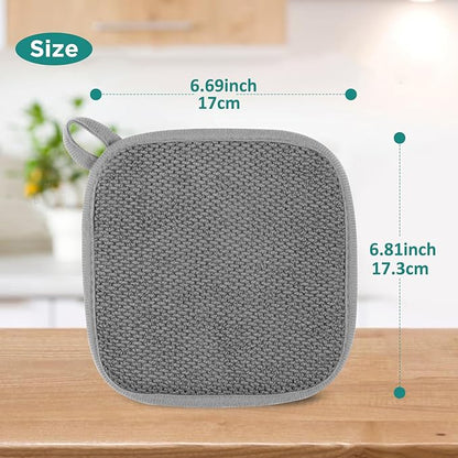 GeeRic Microfiber Dish Drying Mat, Super Absorbent Kitchen Dish Drying Pad for Mother's Day, Reversible Gift Mats for Countertop, 7 * 7 inch Gray