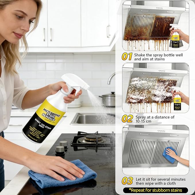 Multi-Purpose Stain Remover, A Powerful Cleaner, Kitchen Multi-Purpose Foam Cleaner Spray For Kitchens Floors Toilets And Cars (120ml)