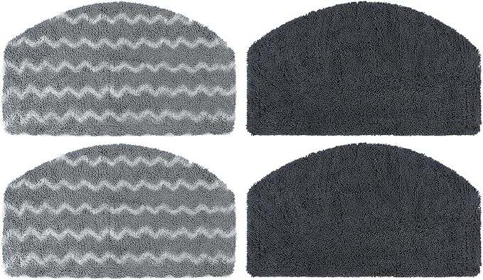 HOMEXCEL 4 Pack Steam Mop Replacement Pads Compatible with Bissell Powerfresh Steam Mop 1940 1806 1440 1544 Series, Model 19402 19404 19408 2685A 2075A 1940A 1940Q 1940T 1940W, Grey