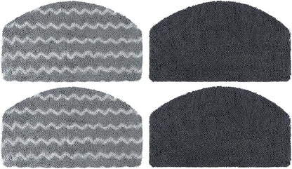 HOMEXCEL 4 Pack Steam Mop Replacement Pads Compatible with Bissell Powerfresh Steam Mop 1940 1806 1440 1544 Series, Model 19402 19404 19408 2685A 2075A 1940A 1940Q 1940T 1940W, Grey