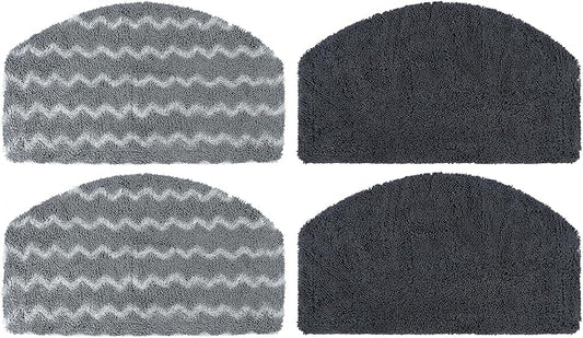 HOMEXCEL 4 Pack Steam Mop Replacement Pads Compatible with Bissell Powerfresh Steam Mop 1940 1806 1440 1544 Series, Model 19402 19404 19408 2685A 2075A 1940A 1940Q 1940T 1940W, Grey