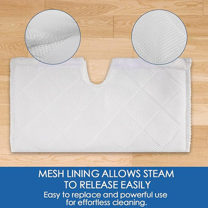 S3501 S3601 Steam Mop Replacement Pads Compatible with Shark Steam Pocket Mop, Vacmop Replacement Pads for Shark Steamer Pads S3500 Series S3501 S3601 S3550 S3601D S3901 S3801 S3801CO, White