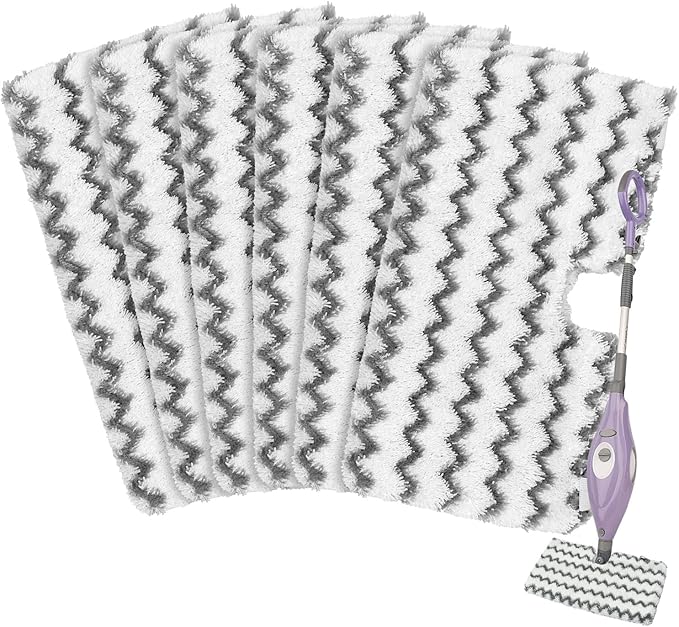 6 Pack Steam Mop Replacement Pads for Shark S3500 Series Steam Mop S3501 S3601 S3550 S3901 SE450 S3801CO S3601D S2901 S2902 Steam Pocket Mop, Reusable Heavy Scrub Steam Mop Pads for Floor Cleaning