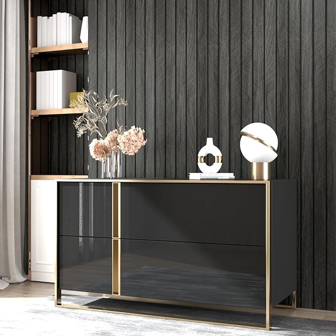 Wallercity 3D Gray/Black Wood Panels for Walls Self Adhesive Wood Slat Wall Paneling for Bedroom Bathroom Thick Peel and Stick Flexible Wooden Wall Panel for Living Room Kids Room Ceiling 11.7''x118''