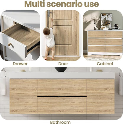 Wood Contact Paper Peel and Stick - Self Adhesive Vinyl Wrap Cabinet Wooden Oak Grain Wallpaper - Kitchen Waterproof Countertop Wall Cover Roll - Removable Covering for Counter Furniture 17.5x196.8in