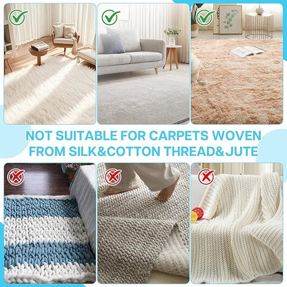 3 PCS Carpet Rake for Pet Hair Removal, Reusable Pet Hair Carpet Rake with 54” Adjustable Long Handle, Pet Hair Remover Scraper Rake Carpet,Dog Hair Broom for Rugs,Mats,Couch and Furniture.