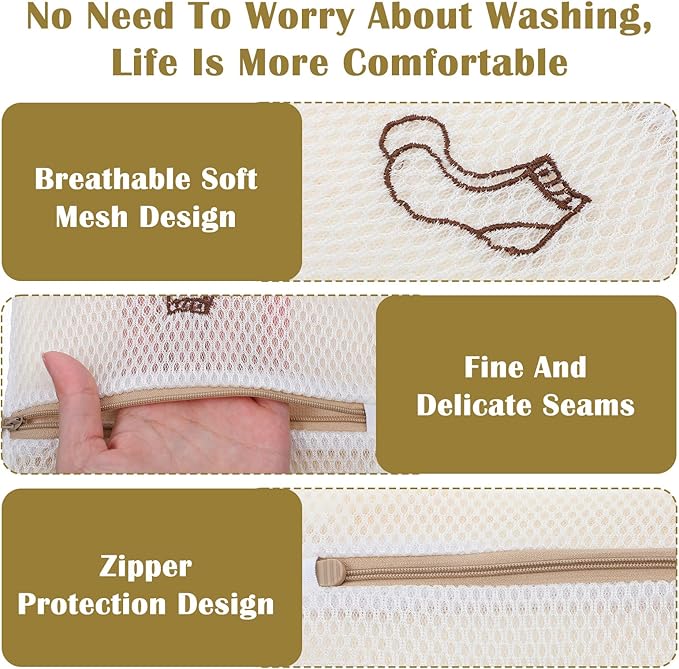 4 Pcs 7.87×7.09 Inch Small Mesh Laundry Bags for Socks, Durable Polyester Lingerie Delicates Bag for Washing Machine, Useful for Masks, Underwear (4 Sock Laundry Bag)