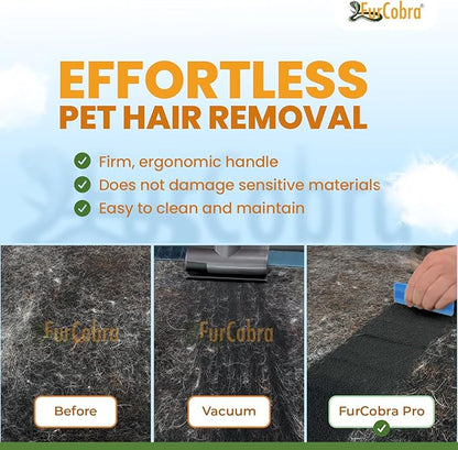 Pro Pet Hair Remover for Car Detailing, Carpet & Couch – Multi-Blade Dog & Cat Hair Scraper for Auto Interior, Upholstery, Furniture & Home – Reusable Embedded Fur Removal Tool