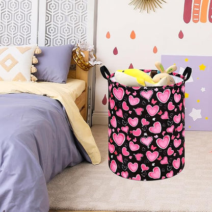 MAIZMZ Girls Storage Basket Kids Hamper Storage Bins Organizer Toy Box Large Canvas Waterproof Laundry Basket for Home/Dorm/Kitchen/Pet/Office/Closet/Shelf/Gift Baskets