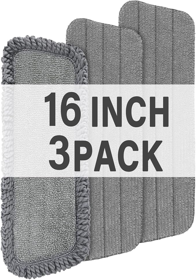 PowerMop for Floor Cleaning with 3 Washable Pads - Wet Dry Microfiber Mop with 720 ml Refillable Bottle for Kitchen Wood Floor Hardwood Laminate Ceramic Tiles Floors Dust Cleaning