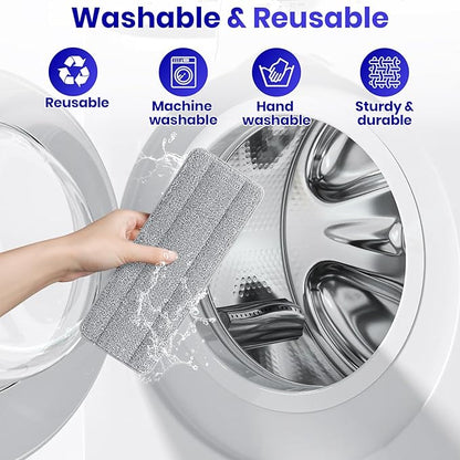 10 Pack Swiffer PowerMop Replacement Mop Pads,Compatible with Swiffer PowerMop Multi-Surface Mop,Size:15''*4.53'',Grey