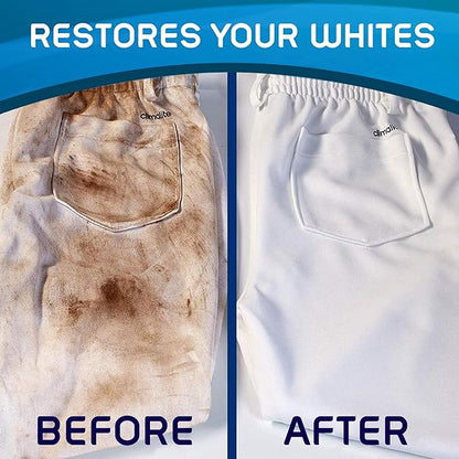 OUT White Brite Laundry Whitener Powder, Stain Remover Detergent Booster for Clothes, Removes Red Clay and Rust Stains on White Clothing and Uniforms, 1 Pound 12 Ounce, Pack of 6