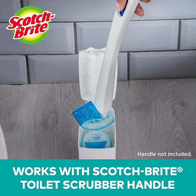 Scotch-Brite Disposable Toilet Scrubber Refill Pads for Toilet Cleaning System | Removes Rust & Hard Water Stains | 10 Disposable Refills
