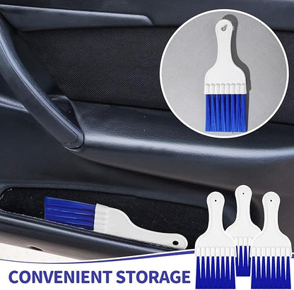 4 Packs Air Conditioner Condenser Cleaning Brush Refrigerator Coil Brush HVAC Coil Cleaner Brush Small Plastic Whisk Brush (Blue)