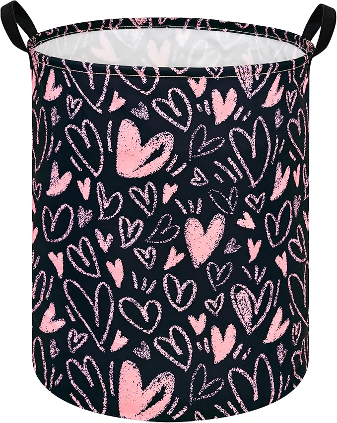 MAIZMZ Girls Room Storage Basket Decor Organizer Bins Kids Hamper Storage Bins Toy Box Women Laundry Basket Large Canvas Collapsible Chest for Home/Dorm/Kitchen/Pet/Office/Closet/Shelf/Gift Baskets