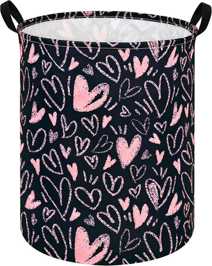 MAIZMZ Girls Room Storage Basket Decor Organizer Bins Kids Hamper Storage Bins Toy Box Women Laundry Basket Large Canvas Collapsible Chest for Home/Dorm/Kitchen/Pet/Office/Closet/Shelf/Gift Baskets