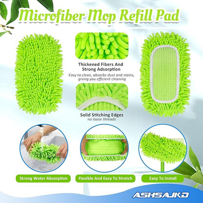4Pcs for Swiffer Reusable Dry Sweeping Cloths Microfiber Wet Mop Pads Compatible with Swiffer Sweeper Mop ,Replacement Wet Mopping pad Refills & for Swiffer Sweeper Mop