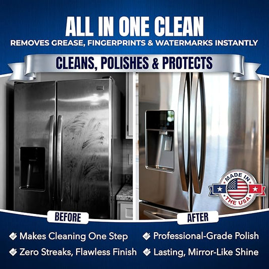 Sheila Shine 1 Gallon Stainless Steel Cleaner and Polish - Cleans, Polishes & Protects Kitchen Appliances, Refrigerators, Sinks, Ovens & Grills - Stainless Steel Sink Cleaner