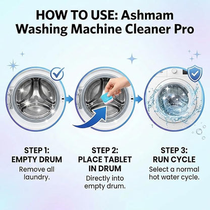 Washing Machine Cleaner Tablets, 24 Pack 1 Year Supply – Deep Clean Washer Cleaner for Front Load & Top Load HE Machines, Removes Odor & Residue, Lavender Fresh Scent, Septic Safe