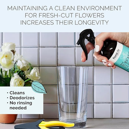 Floralife Surface Cleaner - Gentle Multi-Surface Cleaner Spray for Flower Vases and Tools - 8oz