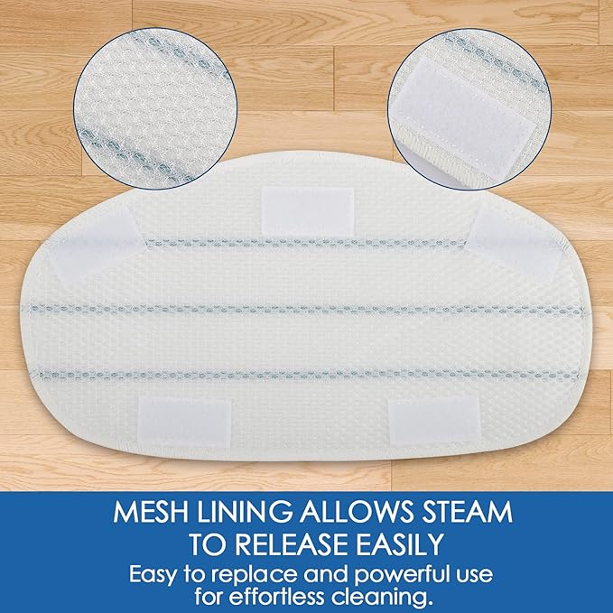 Steam Mop Pads for PurSteam ThermaPro 10-in-1 and ThermaPro 211 Steam Mop Cleaner, Pur steam Mop Replacement Pads Microfiber Reusable Steam Mop Pads for Steamer Floor Cleaning, 6 Pack