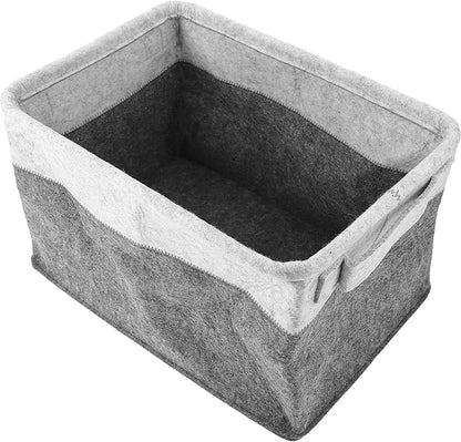 Multifunctional Felt Laundry Basket Hamper, Large Collapsible Dirty Clothes Organizer with Two-Tone Design for Bedroom and Closet Storage