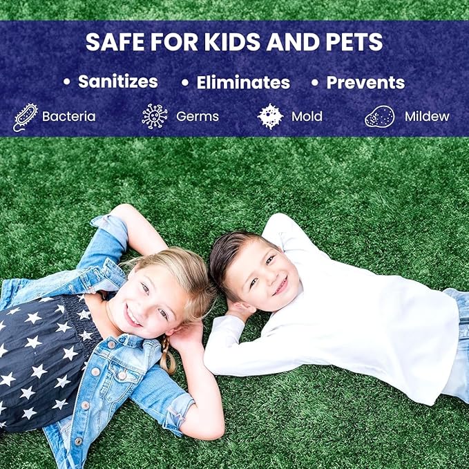 BioTurf BioS+ Artificial Turf Grass Concentrate Enzyme Cleaner and Pet Odor Eliminator - Removes Odors and Sanitizes - Organic, Safe, Environmentally Responsible (1 Gallon) - Original Scent