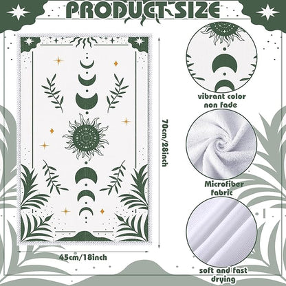 Zubebe 6 Pack Boho Kitchen Towels 18 x 28'' Mushroom Witchy Kitchen Towels Moon Celestial Absorbent Dishcloth Decor Gifts for Farmhouse Home Decorations