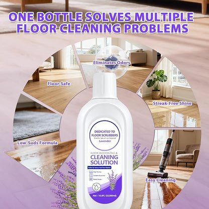 Floor Cleaning Solution Compatible with Tineco – Lavender Floor Cleaner – Long-Lasting, Fresh & Crisp Scent – For All Cordless Wet/Dry Vacuum Mop Cleaner & Robot Vacuums with Mopping (2 Bottle)