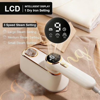 Travel Steamer for Clothes Portable, 1200W Handheld mini travel Steam Iron 4 Mode with LCD Displa Powerful Wrinkle Remover, Garment Steamer for Home, Dorm, Travel 120V