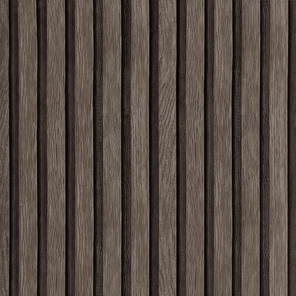 Yun-aeon Natural Wood Peel and Stick Wallpaper Wood Slats - 17.3"x 160" Dark Brown Self-Adhesive Waterproof Vinyl Removable Wall Paper for Wall Decor Bedroom